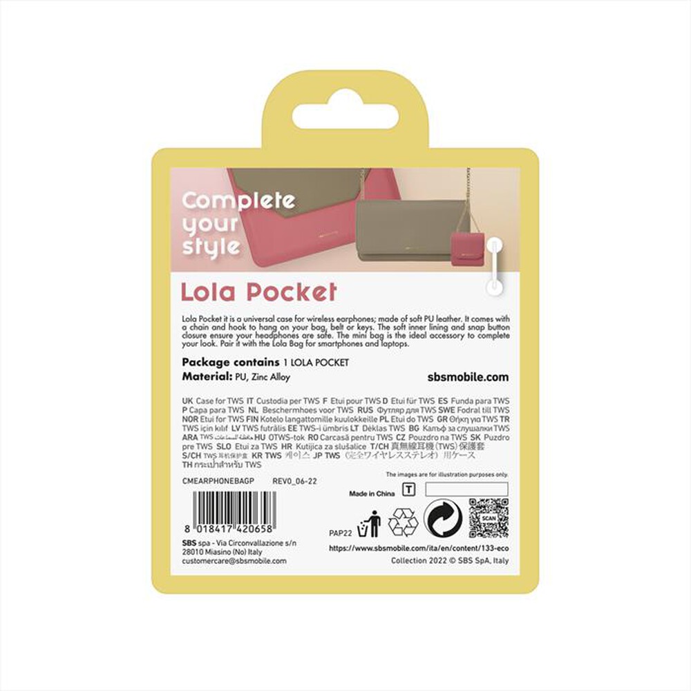 Immagine del prodotto SBS - Hearphone bag CMEARPHONEBAGP-Rosa