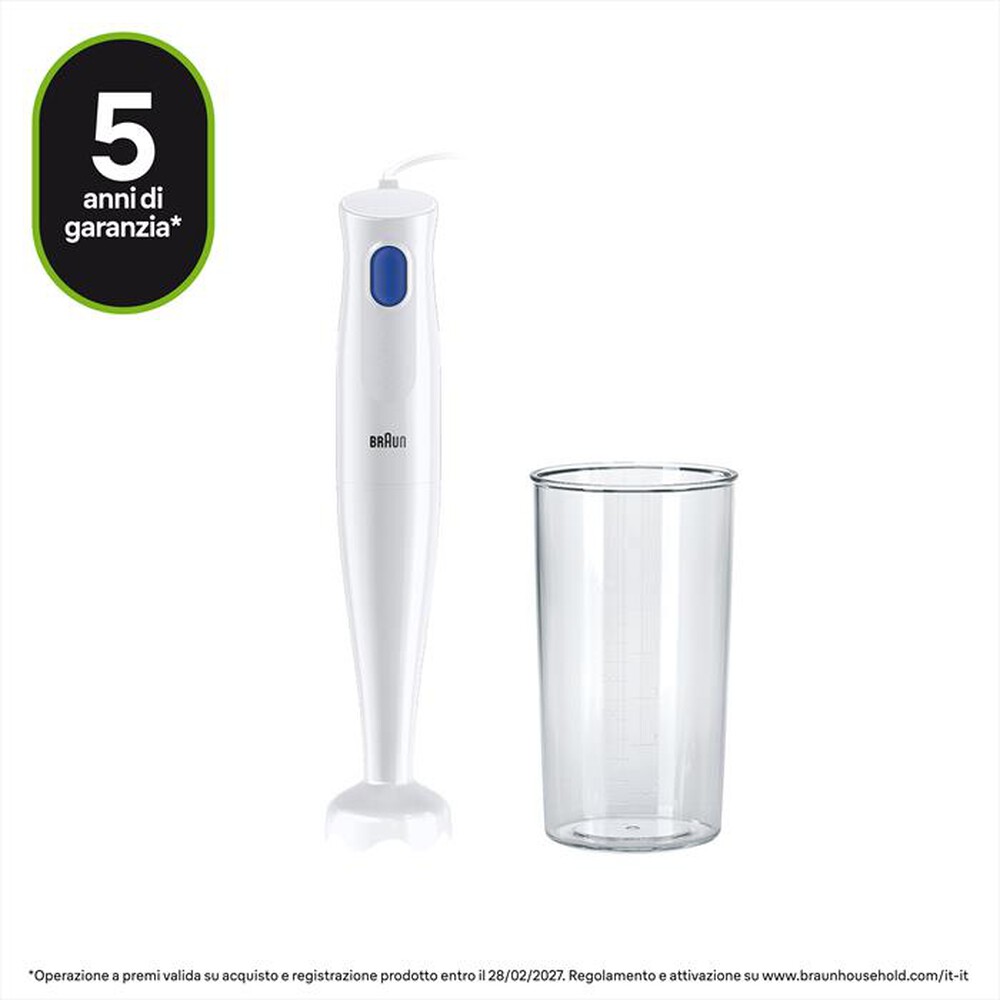 Immagine del prodotto BRAUN - Frullatore a immersione Minipimer MQ10.001P-Bianco