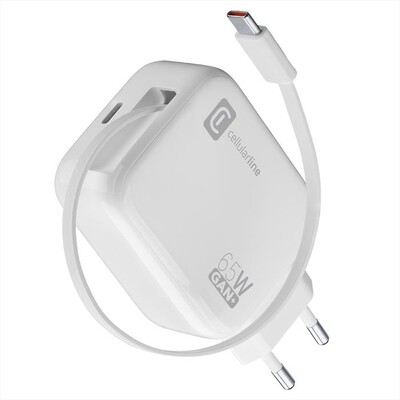 CELLULARLINE - RETRACTABLE POWER 65W-Bianco