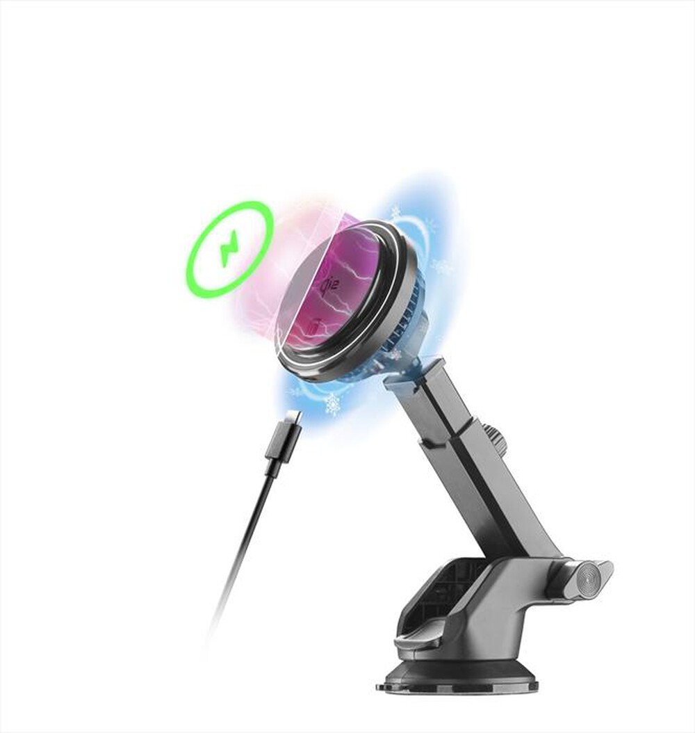 Immagine del prodotto CELLULARLINE - Supporto auto magnetico con tecnologia Qi2-Nero