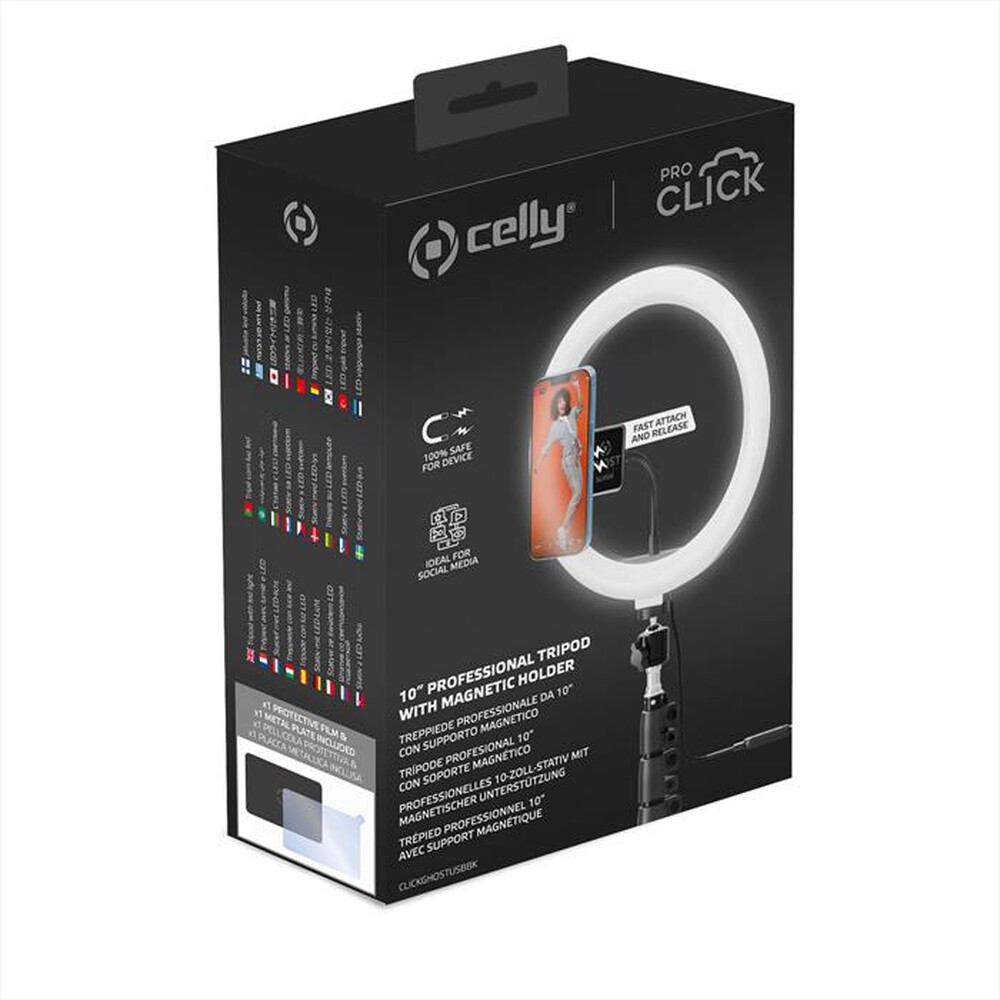 Immagine del prodotto CELLY - Treppiedi con aggancio magnetico CLICKGHOSTUSBBK-Nero