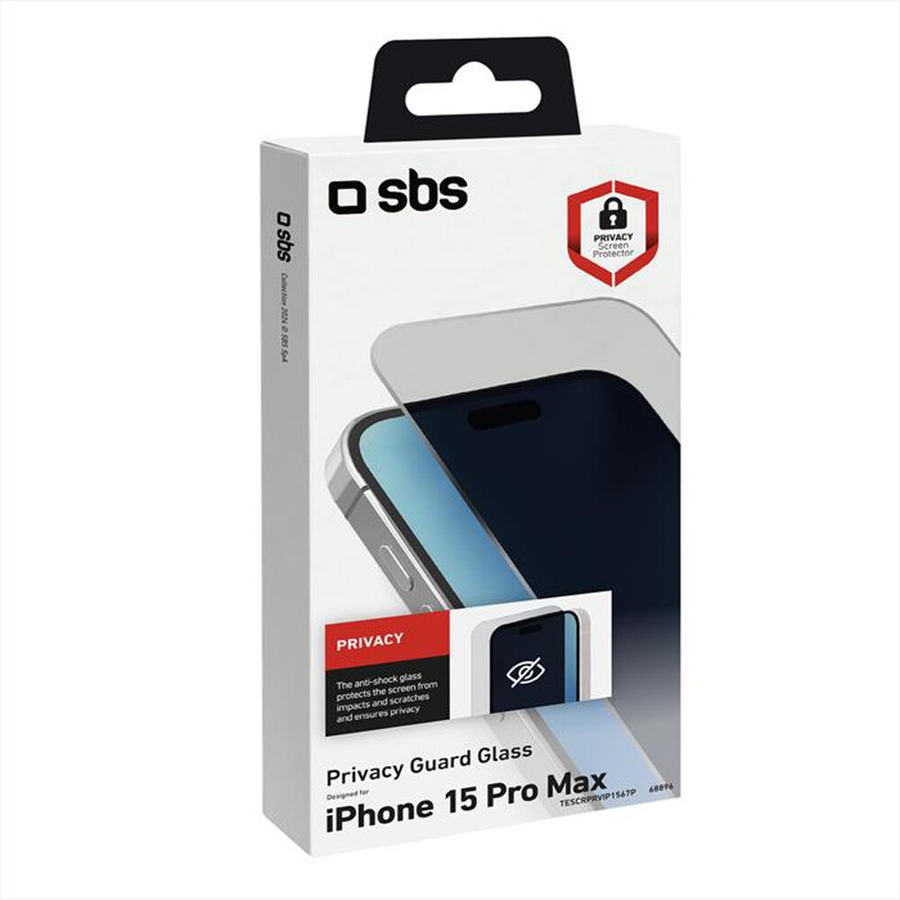 Immagine del prodotto SBS - Screenglass TESCRPRVIP1567P iPhone 15 Pro Max-Trasparente