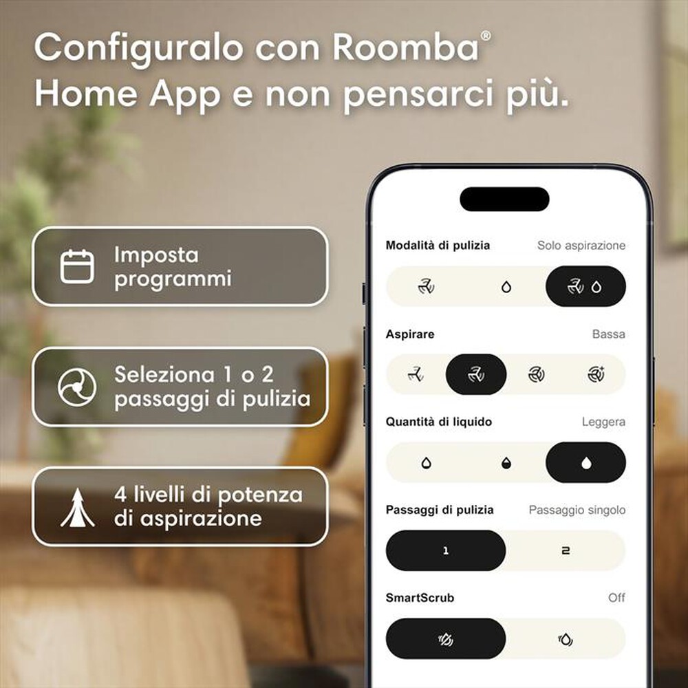 Immagine del prodotto iROBOT - Aspirapolvere Lavapavimenti 2in1 ROOMBA 115 COMBO-White