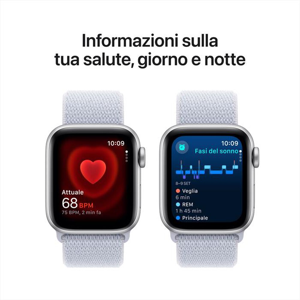 Immagine del prodotto APPLE - Watch SE GPS + Cellular 40mm Cassa Alluminio-Argento- Sport Loop Azzurro
