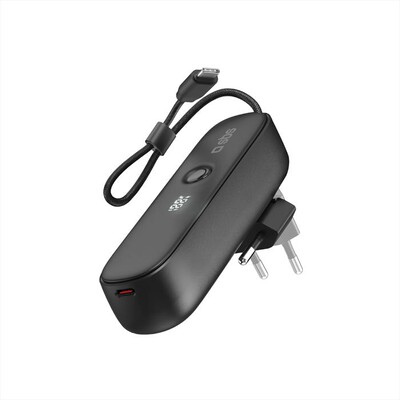 SBS - Powerbank 5.000mAh PD20 con presa EU integrata-Nero