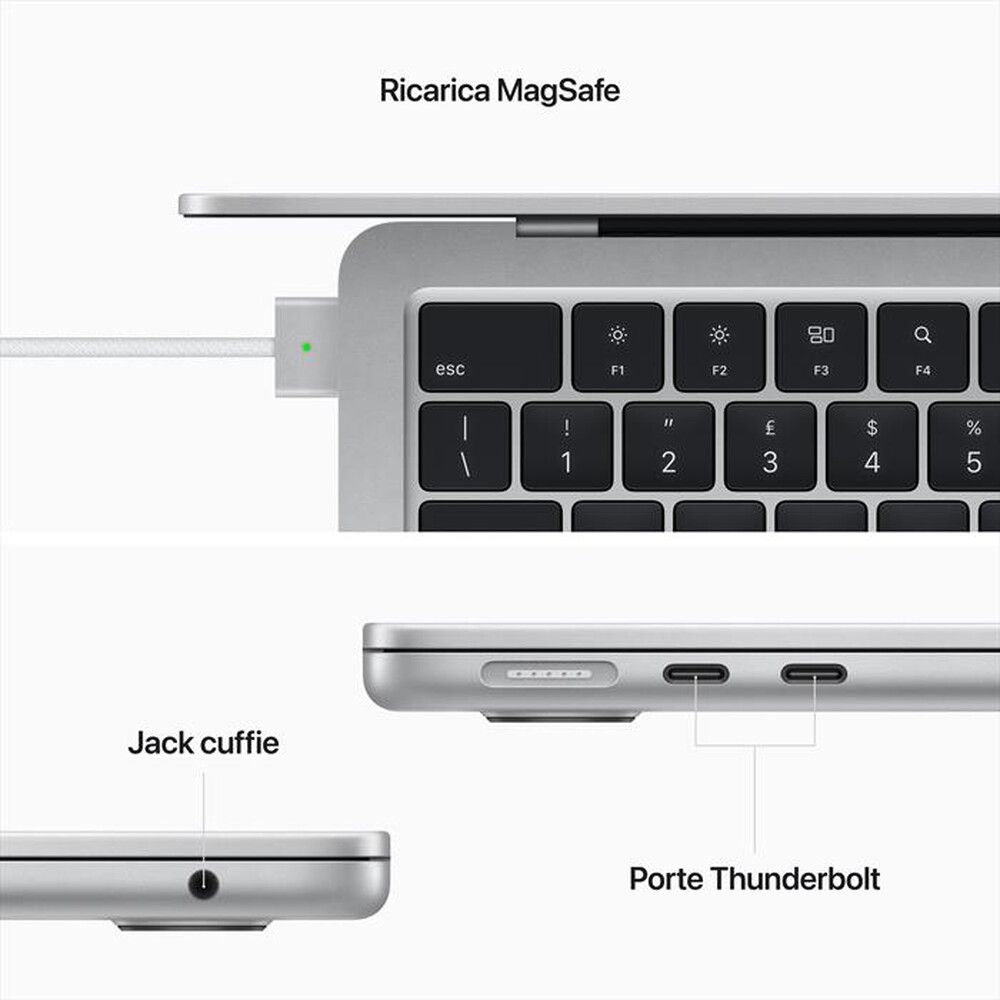 Immagine del prodotto APPLE - MacBook Air 13 M2 8-core CPU 10-core GPU 512GB SSD-Argento