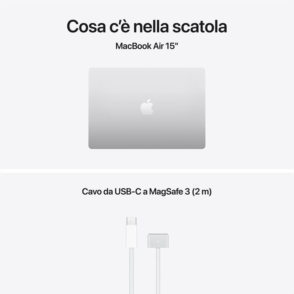 Immagine del prodotto APPLE - MacBook Air 15" M5 Core 10 CPU 10 GPU 24GB 1TB SSD-Argento