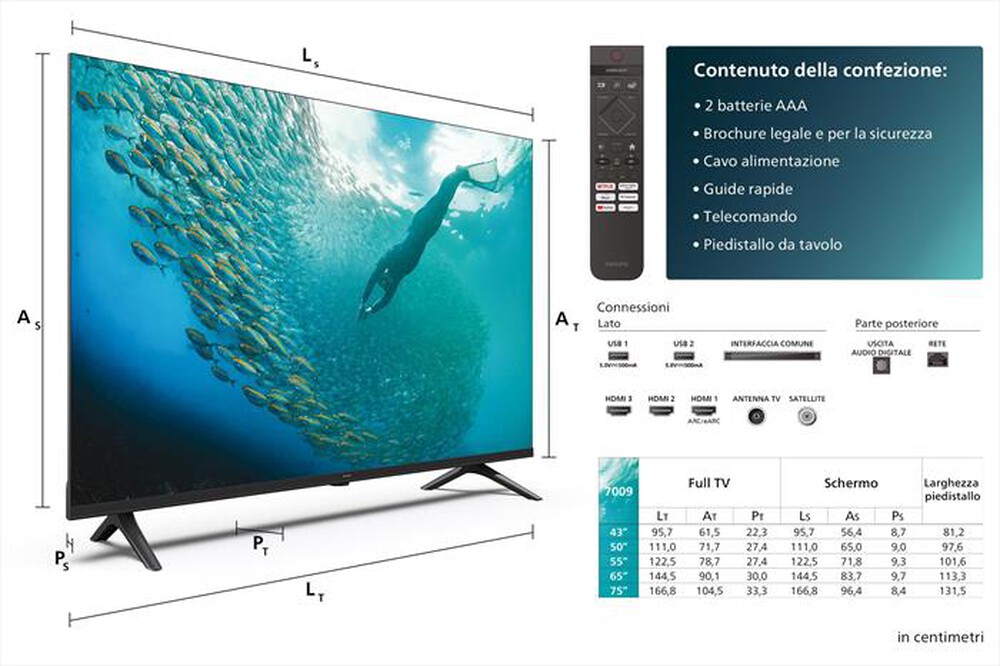 Immagine del prodotto PHILIPS - Smart TV LED UHD 4K 55" 55PUS7009/12
