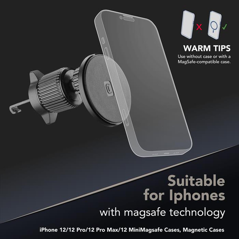 Immagine del prodotto CELLULARLINE - Supporto auto magnetico MagSafe MAG HOLDER-Nero