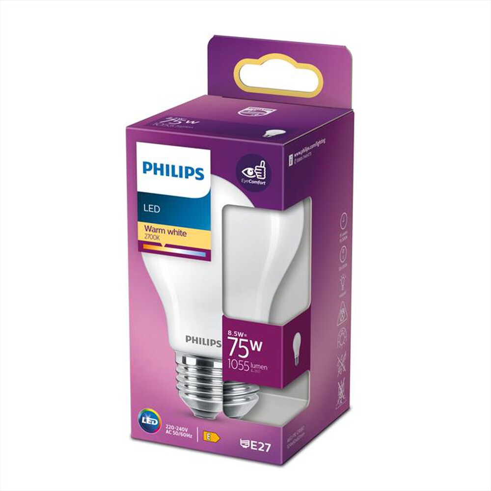 Immagine del prodotto PHILIPS - LED LAMPADINA 8,5 W 75 W E27 LUCE BIANCA CALDA