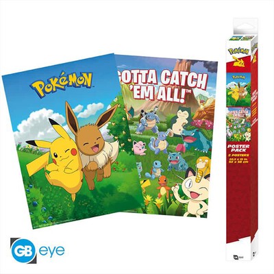 ABYSSE - POKEMON - SET 2 POSTER CHIBI 52X38 - AMBIENTI