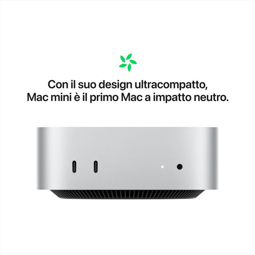 Immagine del prodotto APPLE - Mac Mini M4 Core 10 CPU 10 GPU 24GB 512GB SSD-Argento