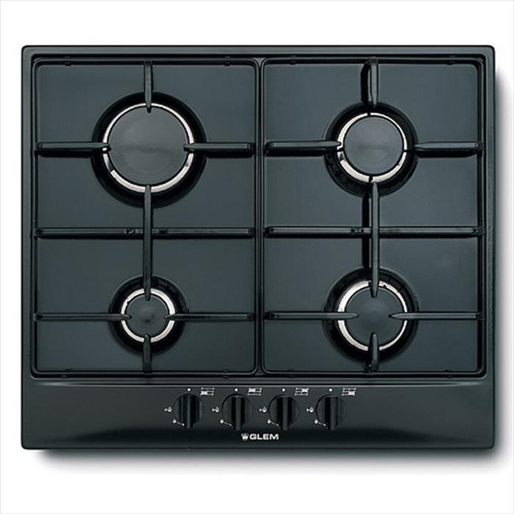 Immagine del prodotto GLEM GAS - Piano cottura a gas GT64BK 4 fuochi 58,5cm-Nero