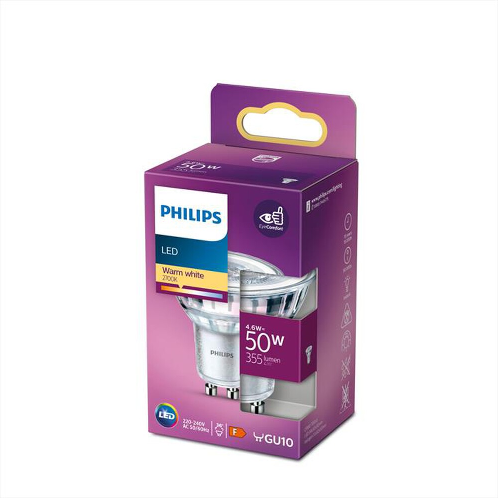 Immagine del prodotto PHILIPS - LED FARETTO 4,6 W 50 W GU10 LUCE BIANCA CALDA