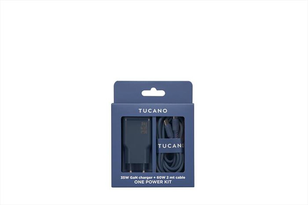 Immagine del prodotto TUCANO - Kit caricabatterie GaN/cavo USB-C ONE POWER-BLU