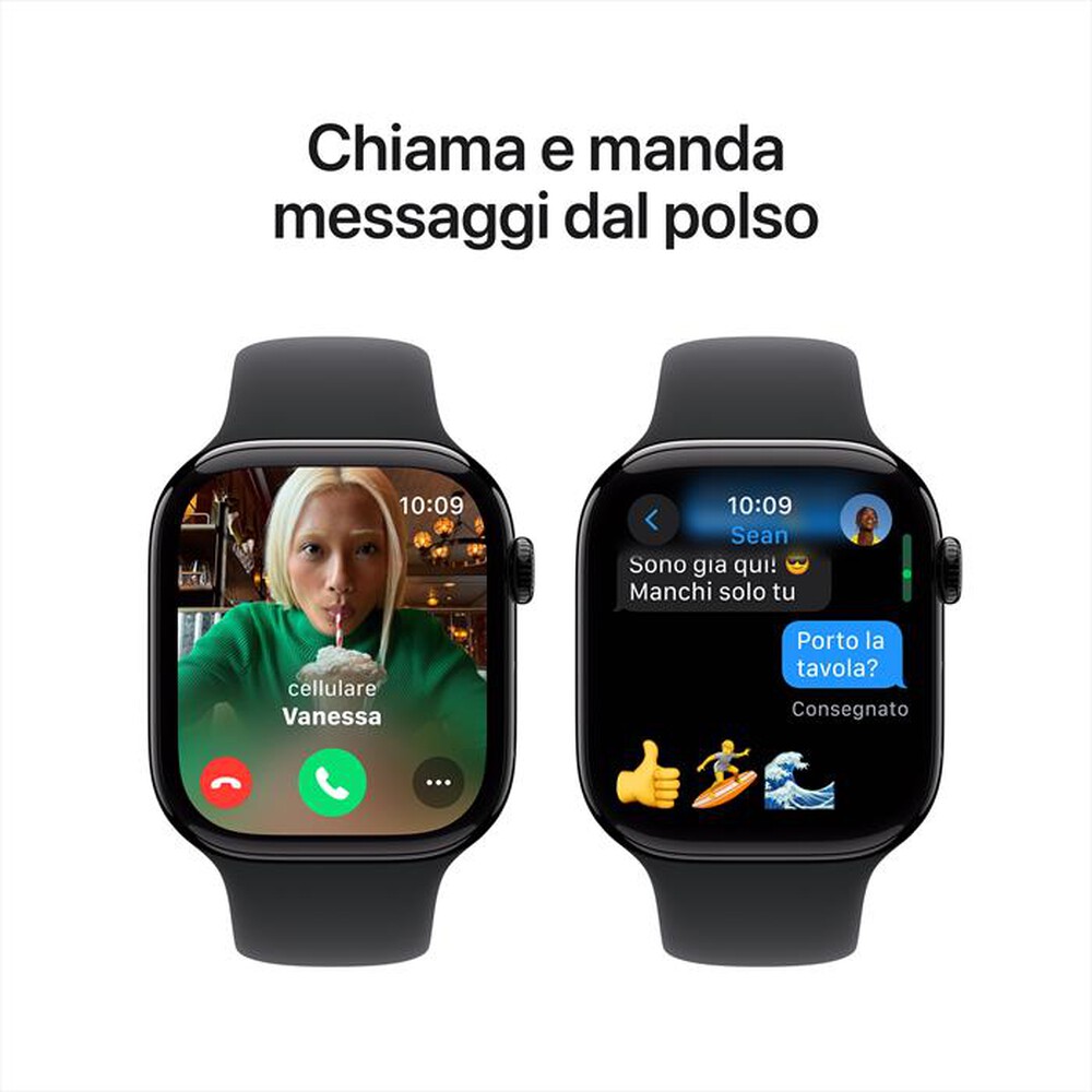 Immagine del prodotto APPLE - Watch Series 10 GPS 46mm Alluminio-Jet Black Sport Band Nero S/M
