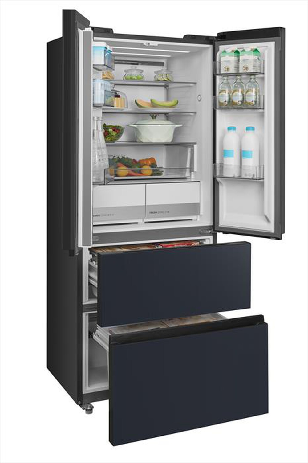 Immagine del prodotto MIDEA - Frigorifero 4 porte MDRF600BIE70 Classe E 435lt-Vetro, Grigio