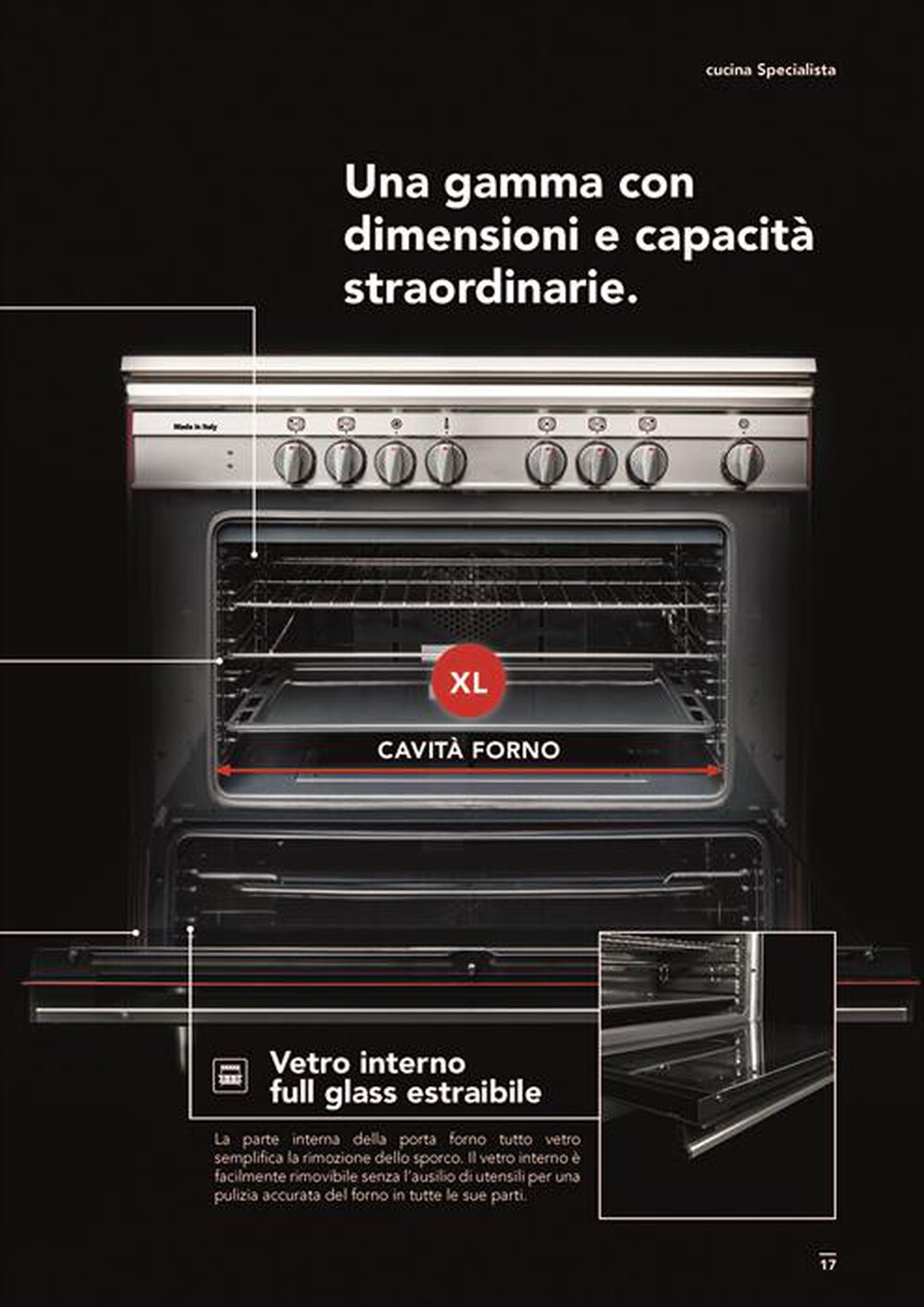 Immagine del prodotto GLEM GAS - Cucina elettrica ST965MRS Classe A+-Rosso Pomodoro