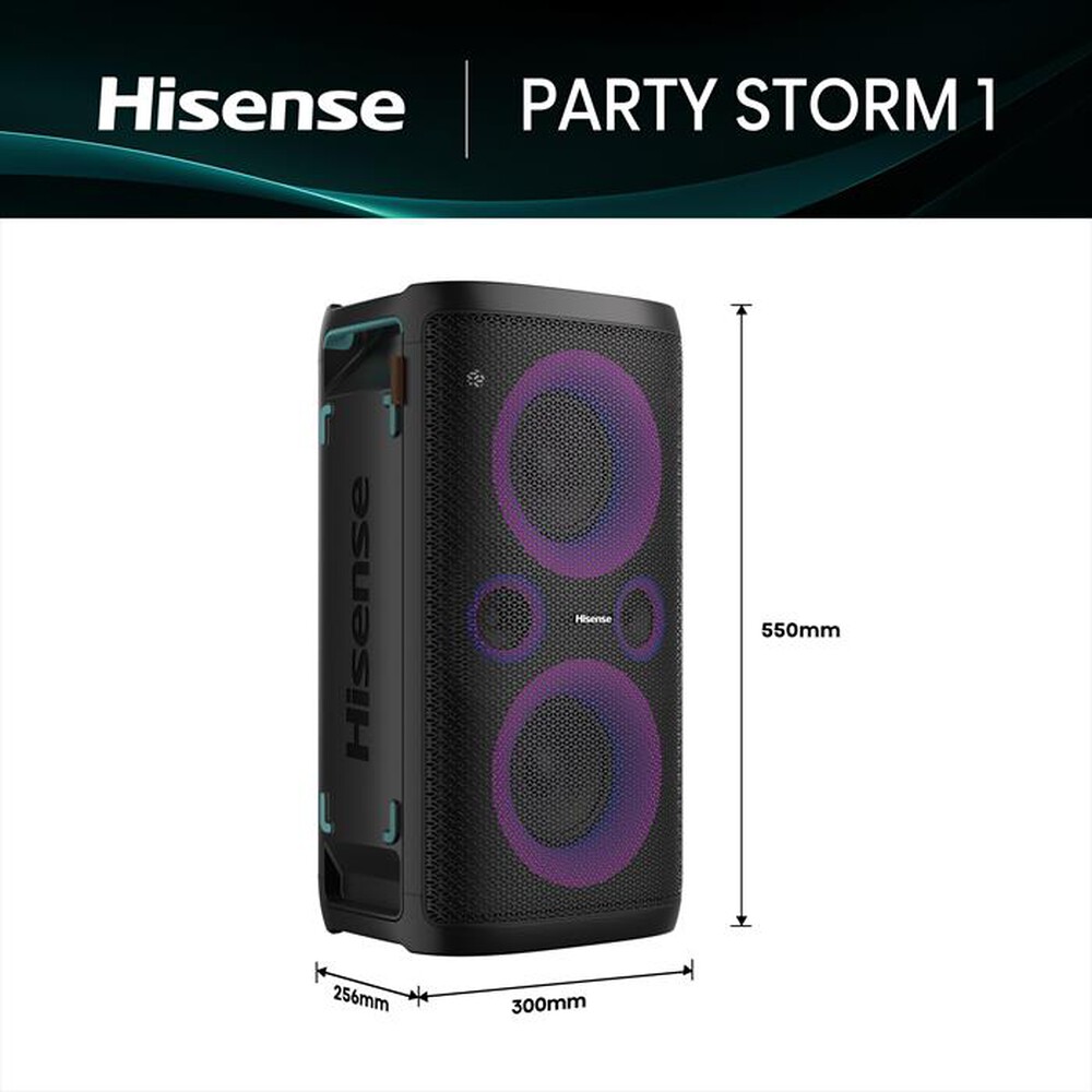 Immagine del prodotto HISENSE - Party speaker bluetooth PARTY STORM 1-NERO