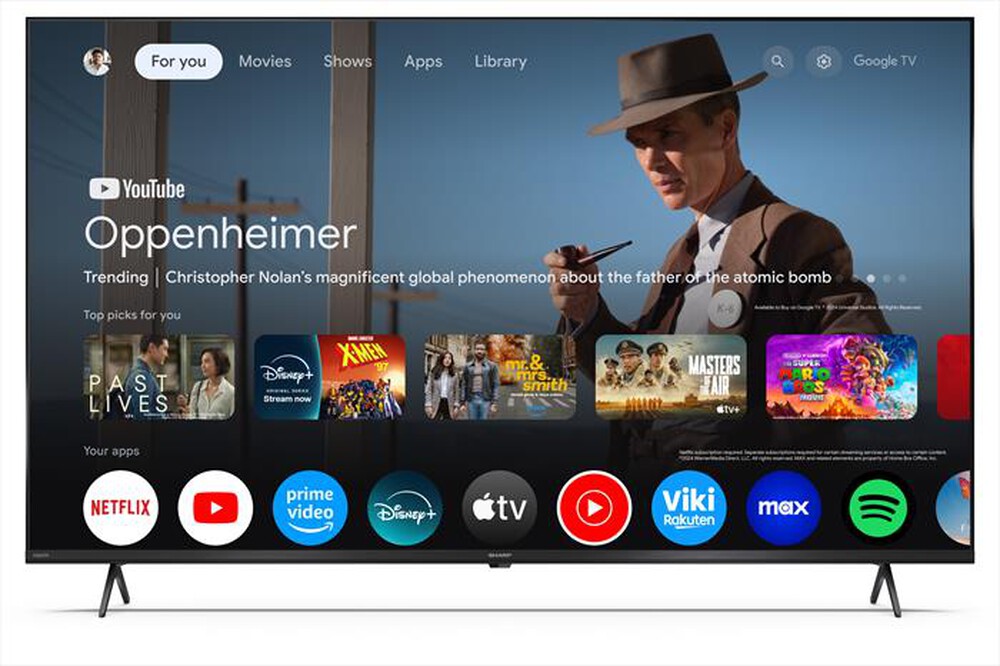 Immagine del prodotto SHARP - Smart TV 55" 4K QLED 55HP5765E-Nero