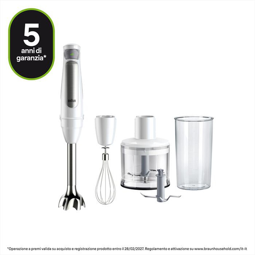 Immagine del prodotto BRAUN - Frullatore a immersione Minipimer MQ7035IWH-Bianco