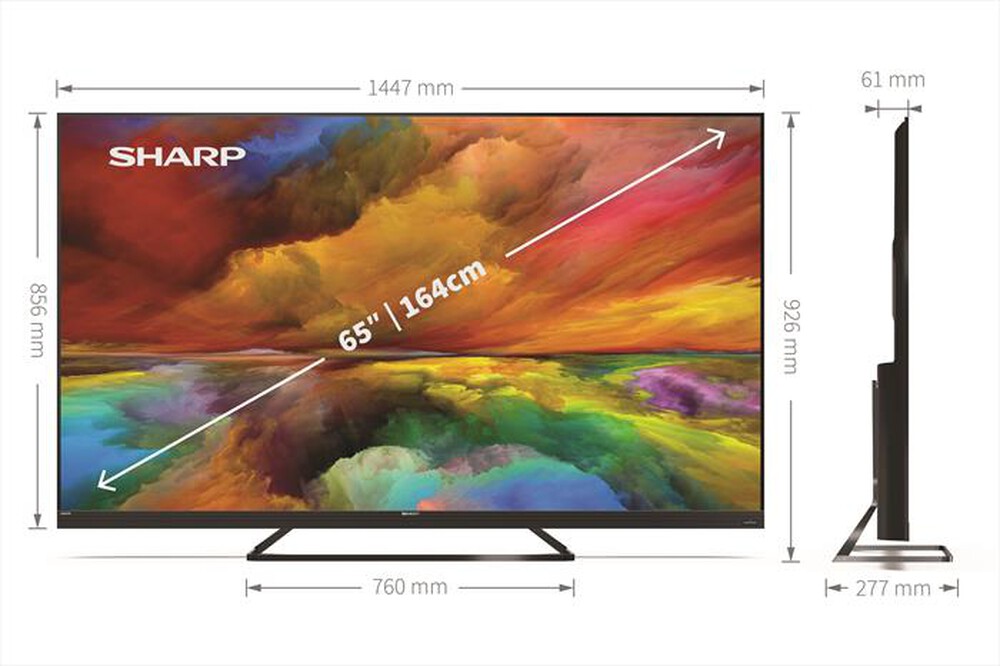 Immagine del prodotto SHARP - Smart TV Q-LED UHD 4K 55" 55EQ3EA-Nero