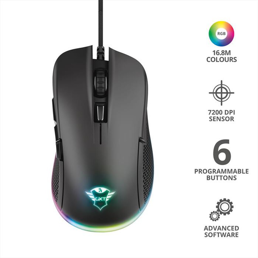 Immagine del prodotto TRUST - GXT 922 YBAR GAMING MOUSE-Black