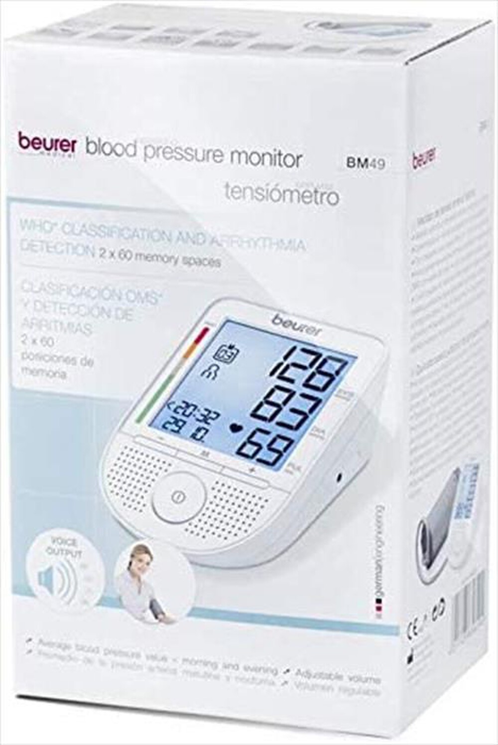 Immagine del prodotto BEURER - Misuratore di pressione da braccio BM 49 D/F/I/NL-Grigio, Bianco