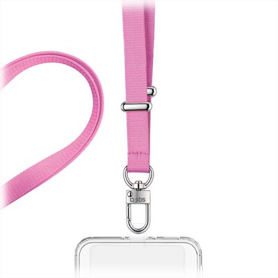 SBS - Laccetto piatto universale per smartphone-Rosa