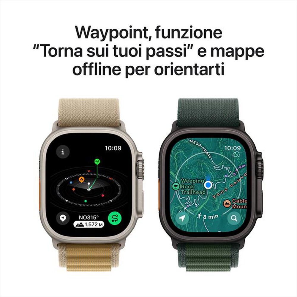 Immagine del prodotto APPLE - Watch Ultra 2 GPS + Cellular 49mm Titanio-Naturale - Cinturino Ocean Blu