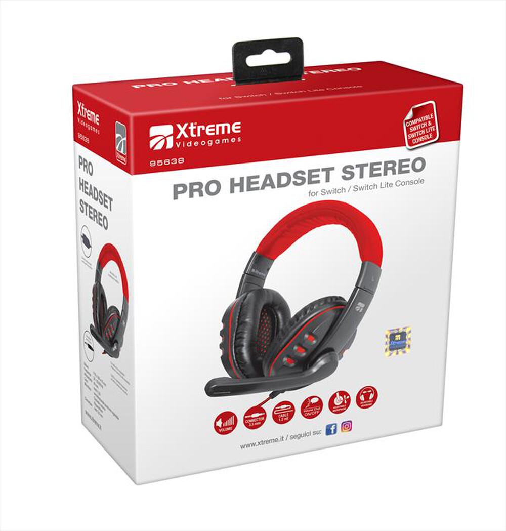 Immagine del prodotto XTREME - PRO HEADSET STEREO-NERO/ROSSO