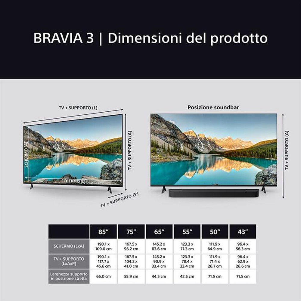Immagine del prodotto SONY - Smart TV LED UHD 4K 55" K55S39B.CEI-Nero