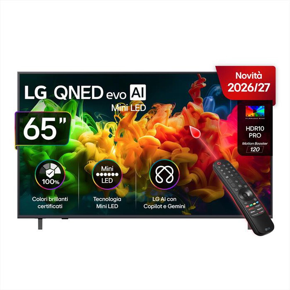 Immagine del prodotto LG - Smart TV 4K 65" QNED EVO AI MINILED 65QNED80B6B-Charcoal Black