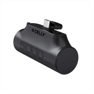 CELLY - Powerbank compatto USB-C 5000 mAh PBC5000BK-BLACK
