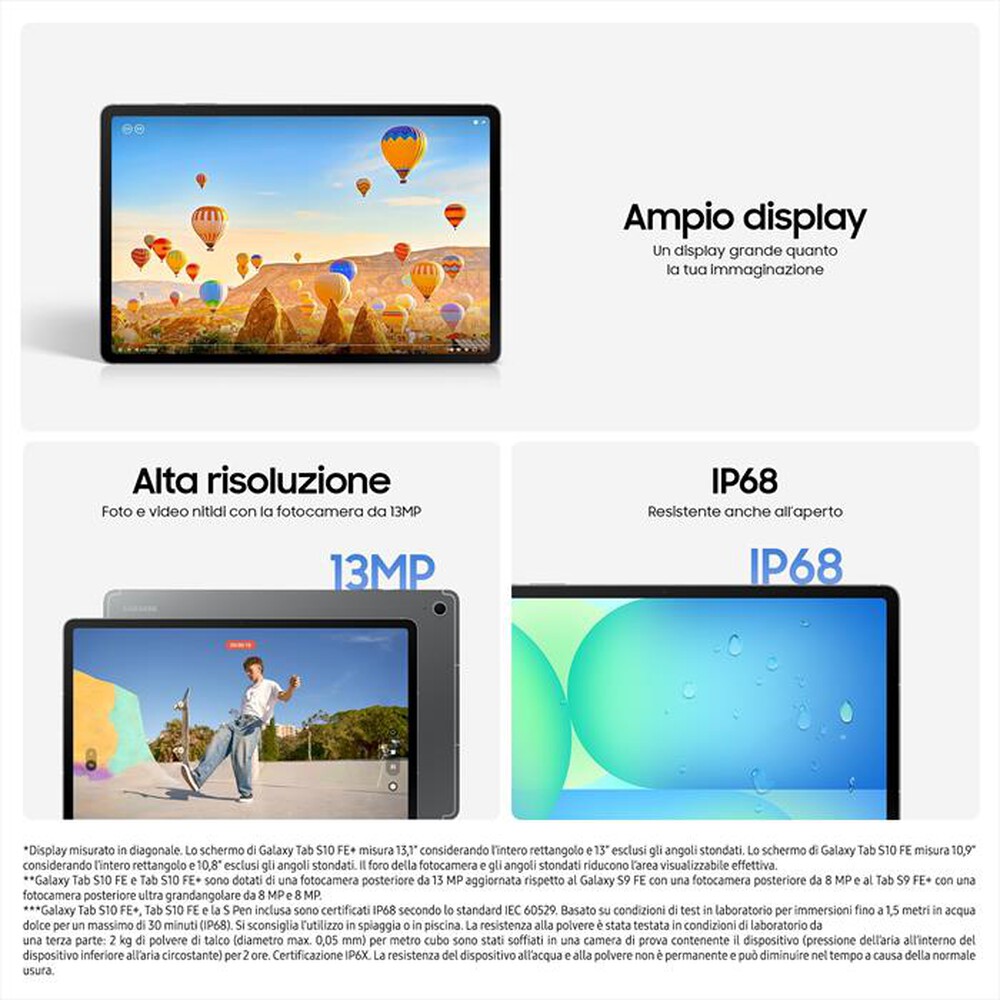 Immagine del prodotto SAMSUNG - Galaxy Tab S10 FE+ 8+128GB WiFi-Gray