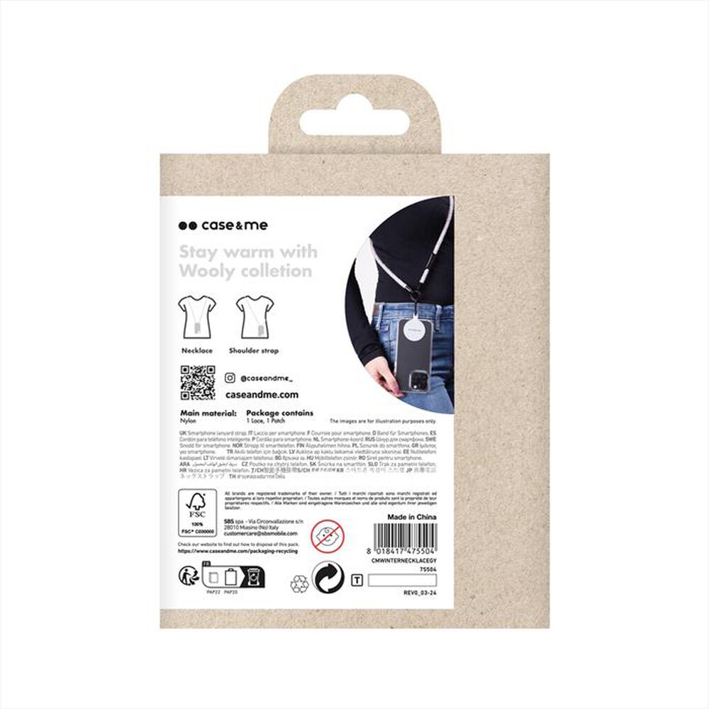 Immagine del prodotto CASEME - Laccio da collo CMWINTERNECKLACEGY-Grigio