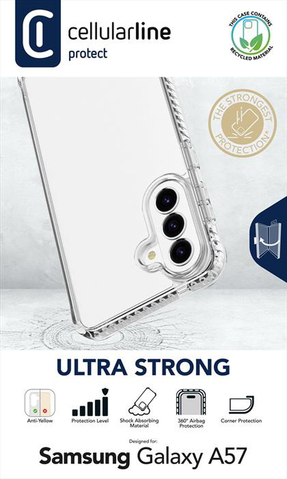Immagine del prodotto CELLULARLINE - Custodia ultra protettiva ULTRA STRONG Galaxy A57-Trasparente