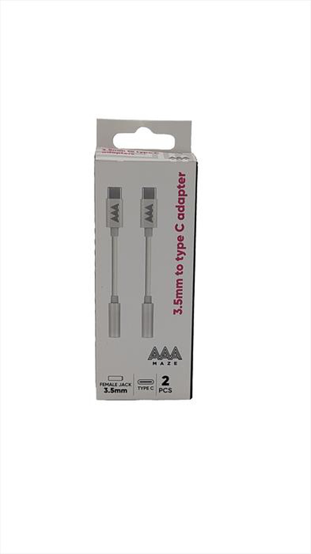 Immagine del prodotto AAAMAZE - ADATTATORE 3,5MM A USB-C (2X)-Bianco