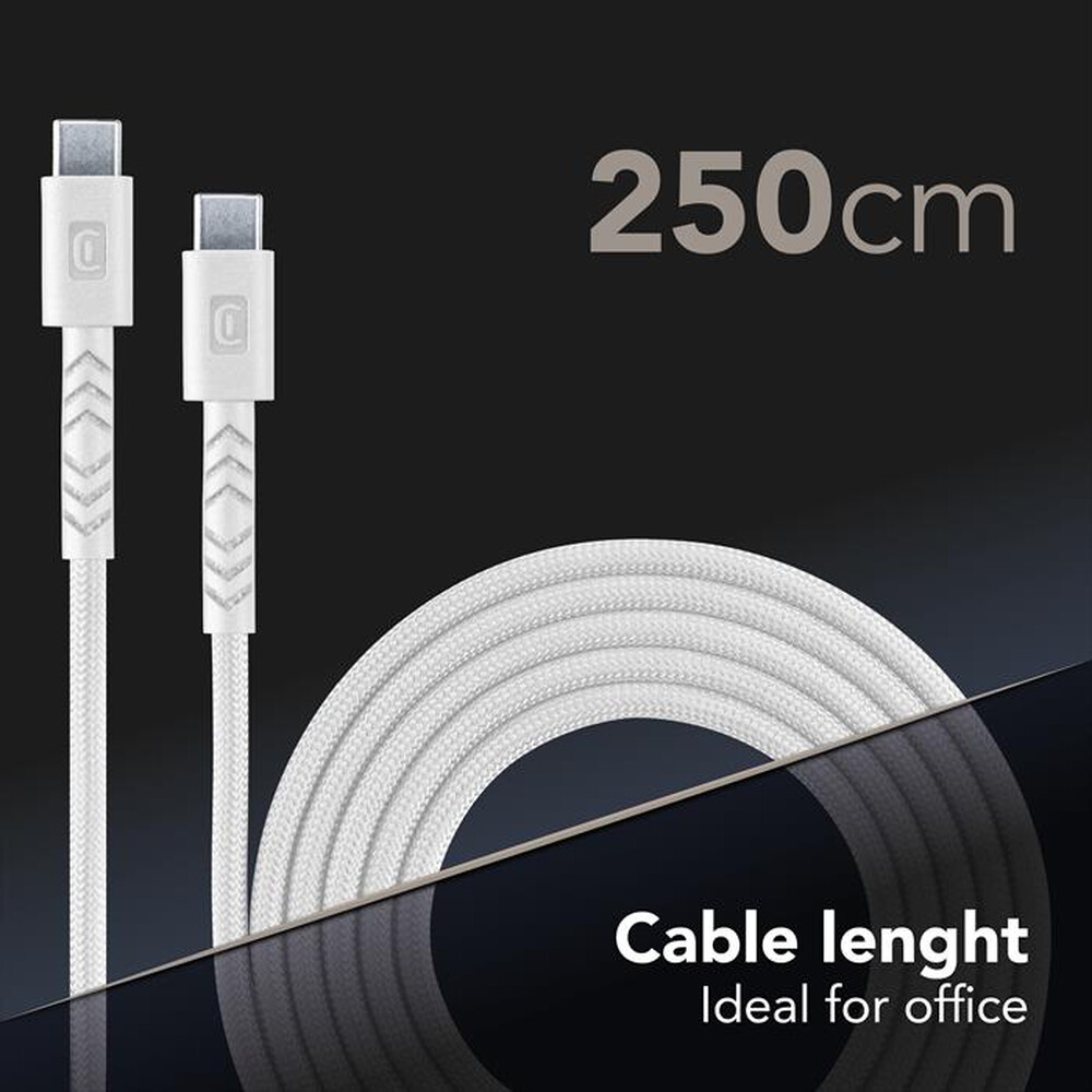 Immagine del prodotto CELLULARLINE - CAVO FLEXY 250CM 60W USB C TO USB C-Bianco