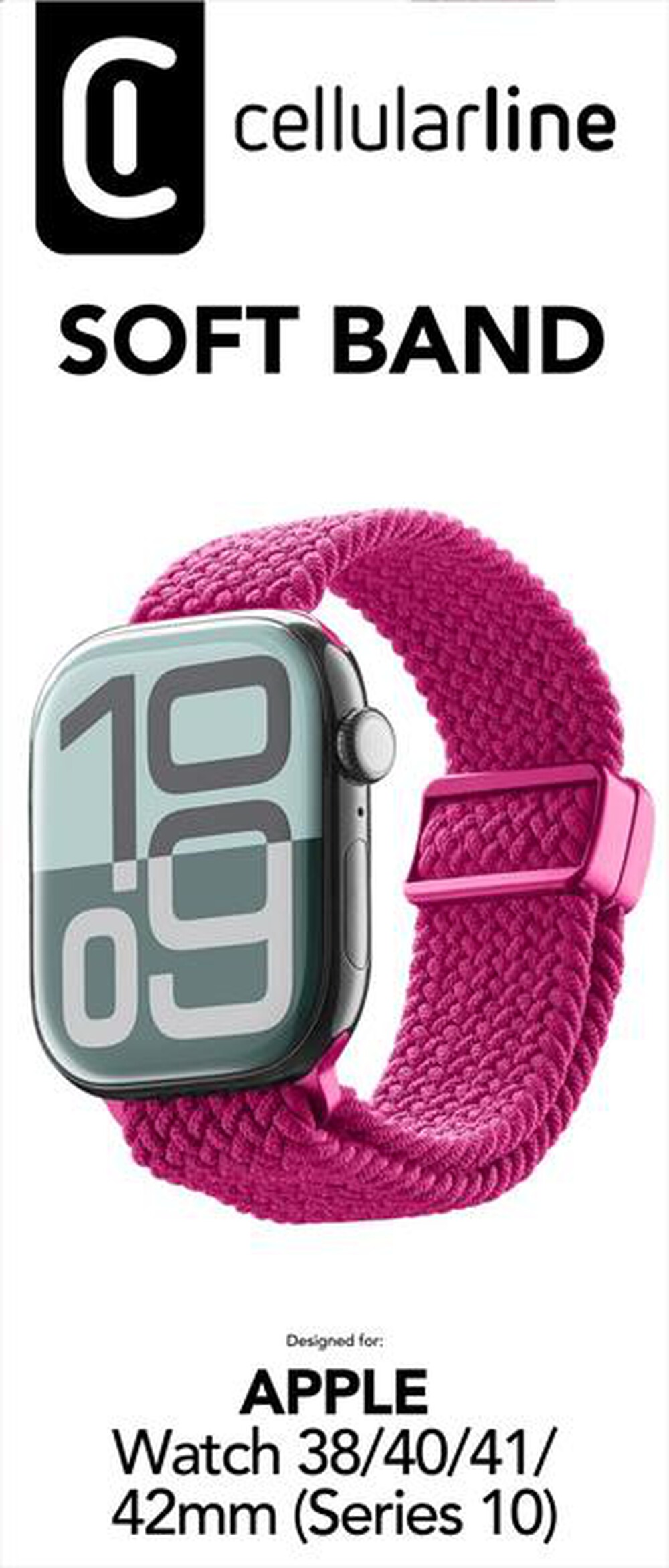 Immagine del prodotto CELLULARLINE - Soft Band Apple Watch 38/40/41/42 (Series 10/11)mm-Rosa