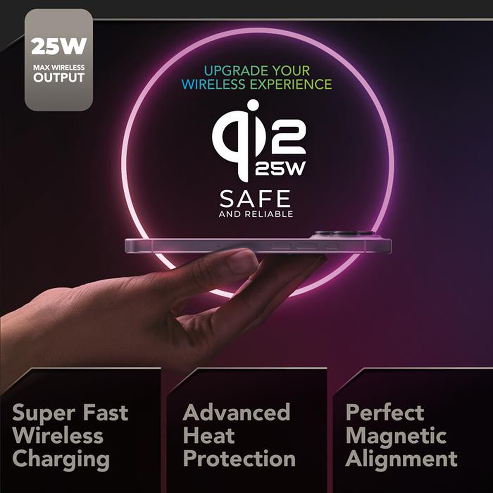 Immagine del prodotto CELLULARLINE - Station ricarica wireless 2in1 MAG DUO QI2.2 25W-Bianco