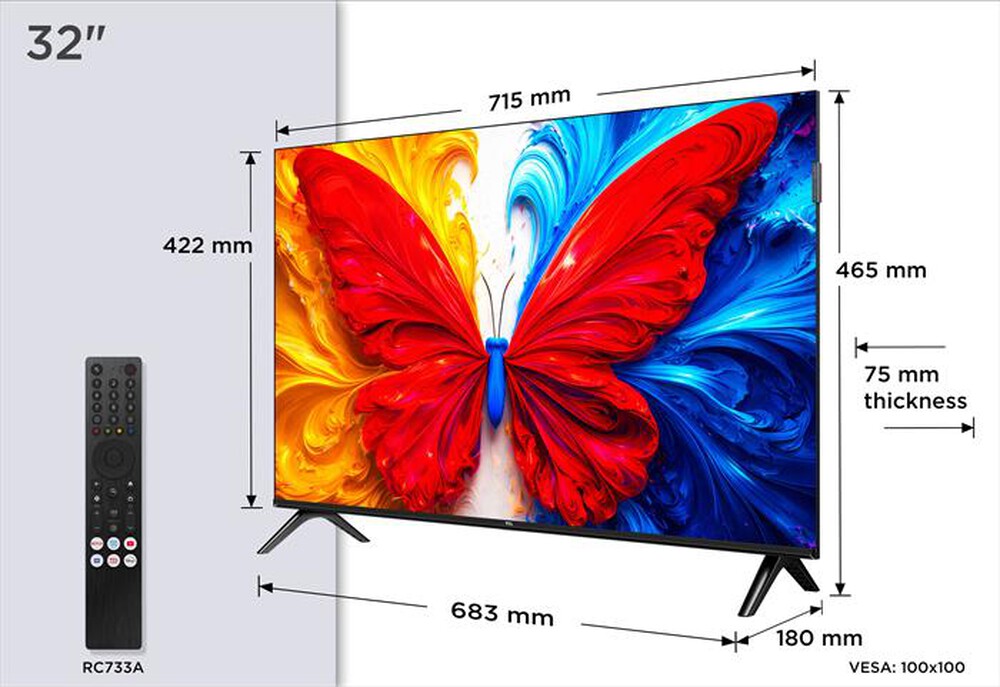 Immagine del prodotto TCL - Smart TV LED FHD 32" 32S5L-Nero