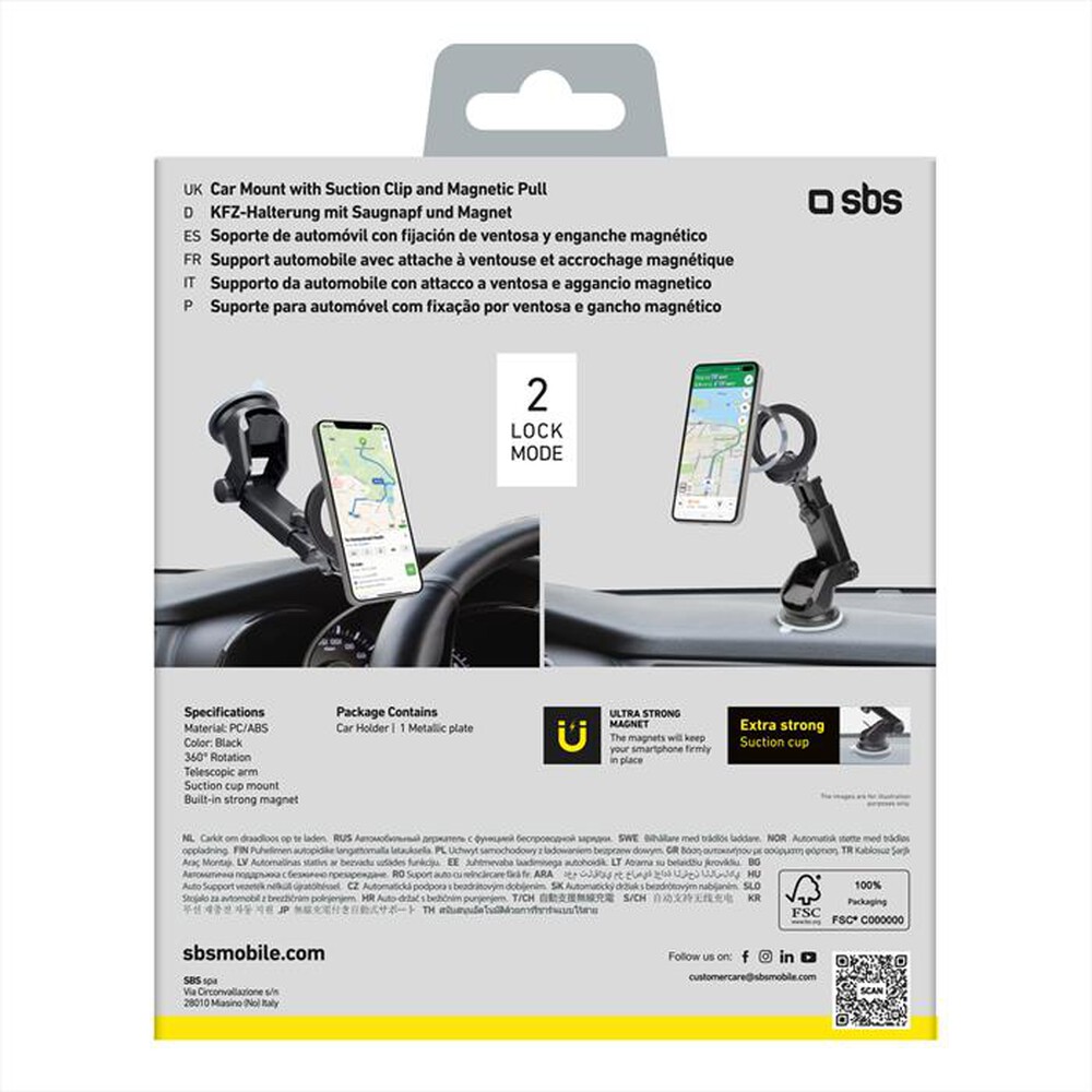 Immagine del prodotto SBS - Supporto auto Mag Safe TESUPMAGRINGEXT-Nero