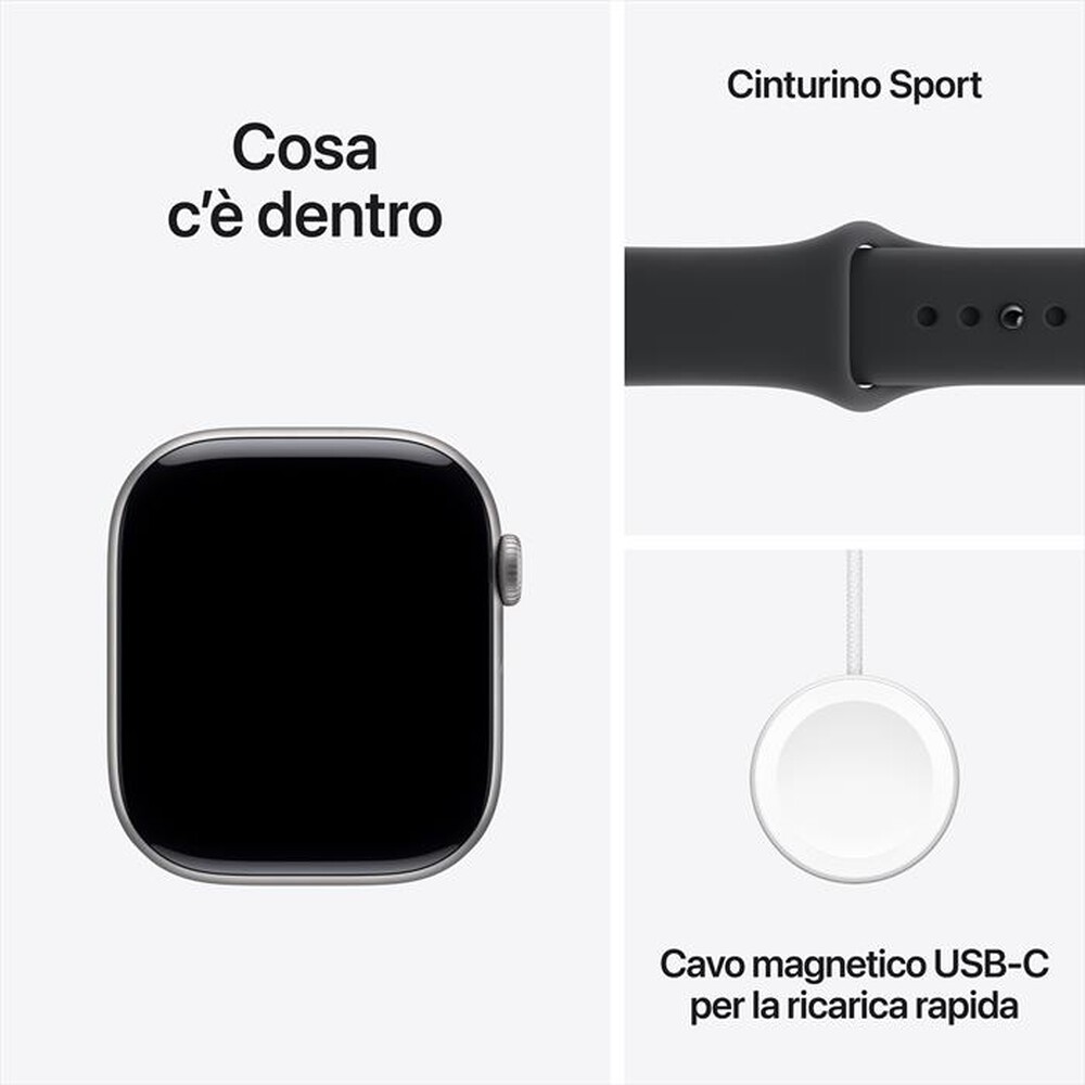 Immagine del prodotto APPLE - Watch Series 11 GPS + Cellular 46mm Alluminio-Grigio -Sport Band Nero - M/L