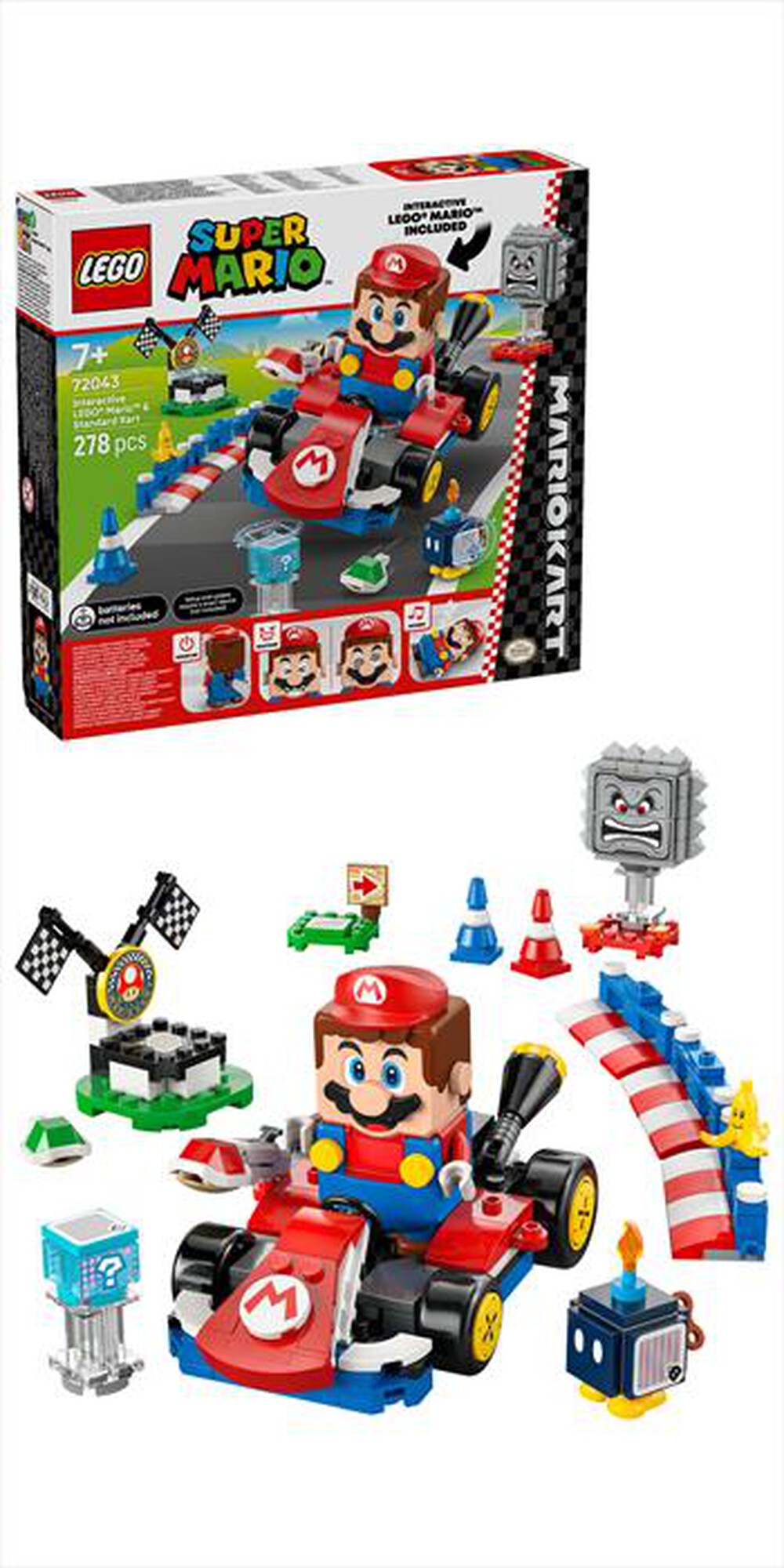 Immagine del prodotto LEGO - Mario Kart Mario interattivo e Kart standard 72043