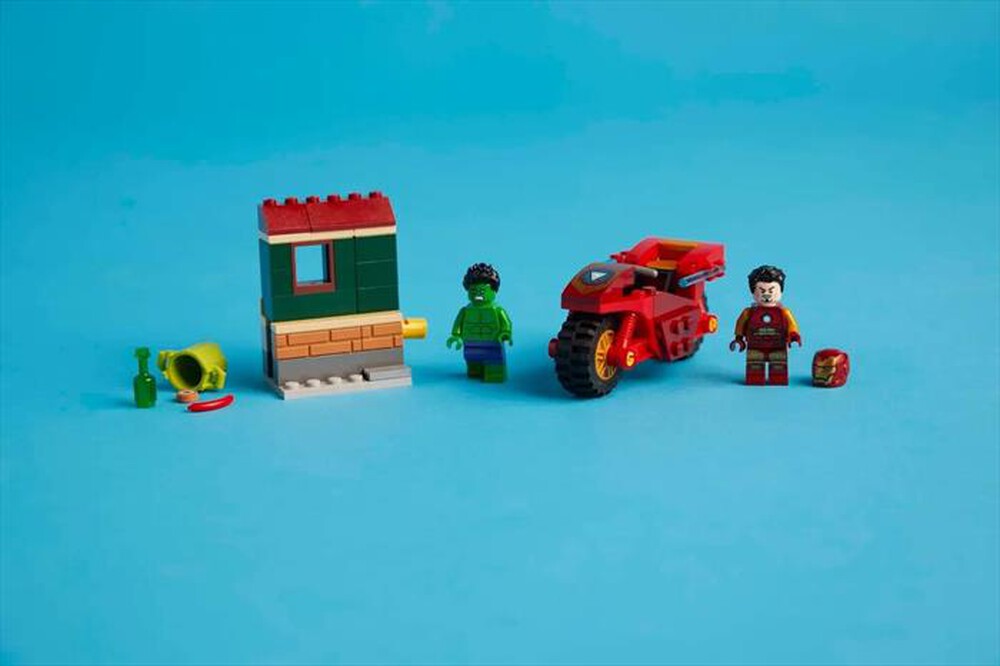Immagine del prodotto LEGO - SUPER HEROES MARVEL Iron Man con moto e Hulk 76287