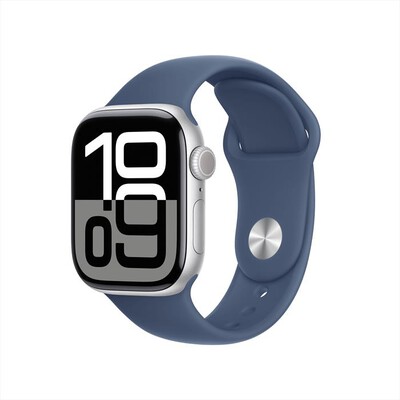 APPLE - Watch Series 10 GPS 42mm Alluminio-Argento - Sport Band Denim S/M