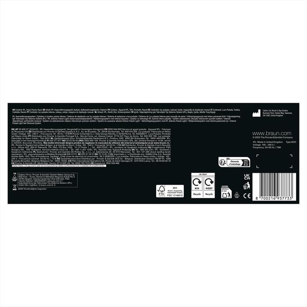 Immagine del prodotto BRAUN - Epilatore a luce pulsata IPL PL5234 BOX EURO-BIANCO