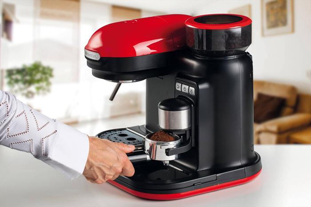 Immagine del prodotto ARIETE - 1318 Moderna Macchina da caff&egrave; con macinacaff&egrave;-Rosso/Nero