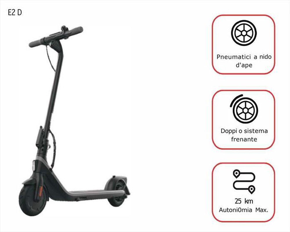 Immagine del prodotto SEGWAY - Monopattino elettrico NINEBOT E2 D-nero